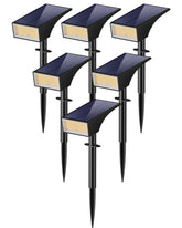 Koicaxy solar lights outdoor 6-pack IP65 waterproof for all-weather garden lighting.