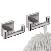 KOKOSIRI robe hook double-brushed nickel wall mount keeps towels organized.