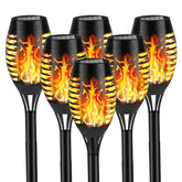 KOLYC solar flame light flickering for warm garden ambience and safe exterior lighting