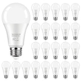 Kondras 24-pack LED bulbs provide 100W-equivalent brightness for versatile room lighting.
