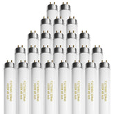 Konideke 25-pack fluorescent bulbs in box for quick office replacements
