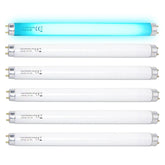 Konideke 365nm T8 bulb close-up highlighting UV fluorescence for crafts.