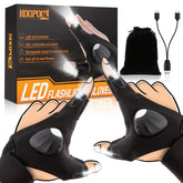 KOOPOOL LED Gloves front view for hands-free illumination during tasks.
