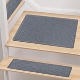 KOOTETA non-slip staircase treads provide safer footing on wooden stairs.