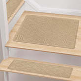 KOOTETA stair treads with self-adhesive backing for secure grip on wooden stairs
