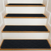 KOOTETA stair treads on wooden steps provide secure footing for kids and pets.
