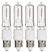 KOR Pack4 100W halogen bulbs with clear finish for bright chandelier lighting