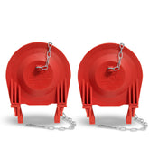 Korky premium large 3-inch universal flapper close-up showing red rubber seal.