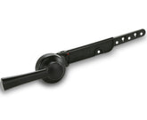 Korky Strongarm lever front-mount in matte black enables quick installation.