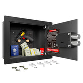 KornerBatl wall safe with removable pegboard for organized valuables.