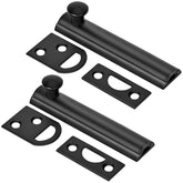 KOVOSCH solid brass surface bolt 3in close-up shows durable black finish for daily use.