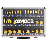 KOWOOD router bits 35-piece set for versatile woodworking tasks.