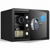 Kpasafe small biometric safe front view for discreet home security.