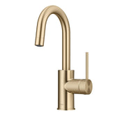 Kraus Oletto bar faucet with spot-free finish resists water spots for busy kitchens.