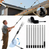 Krbnk 13ft gutter cleaner with 180-degree pivot head for ground-based cleaning