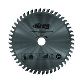 Kreg ACS705 blade close-up showing 48 carbide teeth for smooth plywood cuts