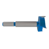 Kreg KHI-BIT 35mm hole: clean, flat-bottom concealed hinge bore.