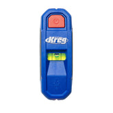 Kreg KMM1000LZ Laser-Mark projection shows exact stud location for precise mounting.