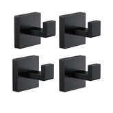 Kruodop bathroom towel hook in black matte wall mount, sleek and rustproof for towels.