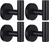 Kruodop towel hooks wall mount in black matte finish, ideal for organized bathroom or kitchen.