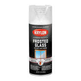 Krylon Glass Frosting spray creates frosted privacy on glass surfaces.