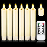 KSWING real wax taper candles with remote provide safe, customizable ambience.