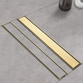 Kuaisailsk linear shower drain 24-inch with tile insert panels for sleek drainage.