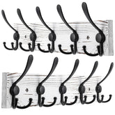 Kuhome wall-mount coat rack in old white plank keeping outerwear organized at the entry