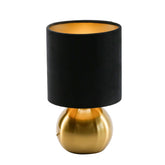 KUNJOULAM small bedside lamp with brass base for cozy ambient lighting.