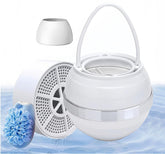 KUODIEOR bath filter front view with compact design for easy tub installation.
