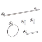 KUUBTH brushed nickel towel bar 23.6-inch view highlighting sturdy storage and easy access