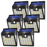 Kuyimy Solar Lights Outdoor front door view shows bright, entryway lighting for safety