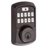 Kwikset Aura Bluetooth keypad lock enables keyless entry for convenience.