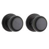 Kwikset Hancock interior passage knob close-up in Venetian Bronze showing durable finish and Microban protection