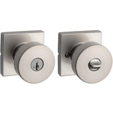 Kwikset Pismo entry door knob keyed exterior for secure access