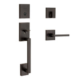 Kwikset San Clemente exterior lock handle with deadbolt for secure entry