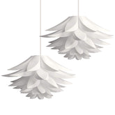 kwmobile Puzzle Pendant Lamp Shade lotus flower 50cm diameter for a modern focal point.