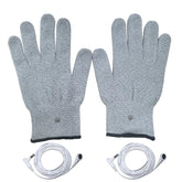 KYJiuLiu conductive silver glove front view for grounding and touch use.