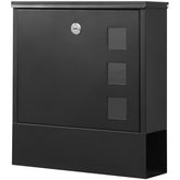 KYODOLED locking mailbox front view highlights outdoor durability and security.
