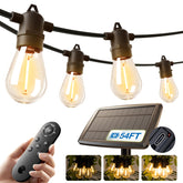 KYY 54ft solar string lights outdoors setup for cozy deck evenings.