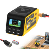 Kzreect battery adapter with XT60 output powering a DC tool on a workbench