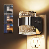 L LOHAS LED 3CCT night light on-wall plug, front view for ambient room lighting.