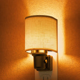 L LOHAS LED amber night light with wall plug provides soft, glare-free bedroom glow