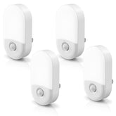 L LOHAS LED night light front view shows compact plug-in design for space-saving lighting.