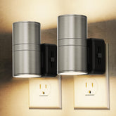 L LOHAS LED night light with metal shade provides elegant hallway illumination.
