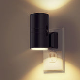 L LOHAS LED night light with remote mounted on wall for convenient control.