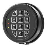 La Macaza electronic safe lock keypad front view highlights durable protection.