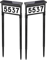 Lacasa Solar Address Signs front view glows for clear house numbers at night