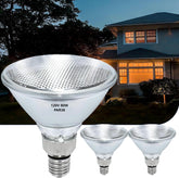 Lachesan PAR38 bulb front view showing warm glow for indoor spaces