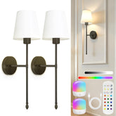 Laiebri battery wall sconce set 2 offers wireless two-pack lighting for easy decor.